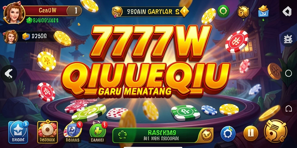 Tampilan gameplay seru QiuQiu di 7777W.