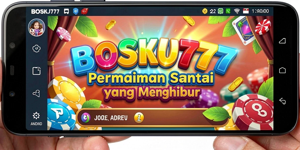 Screenshot utama BOSKU777 menampilkan gameplay yang seru dan santai.