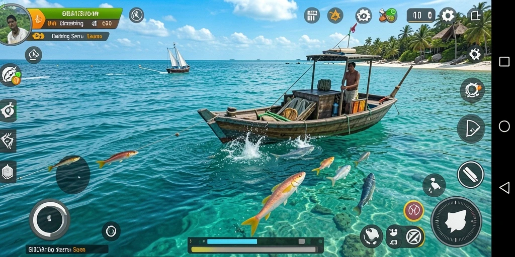 Screenshot gameplay GILA138 menampilkan aksi seru saat menangkap ikan.