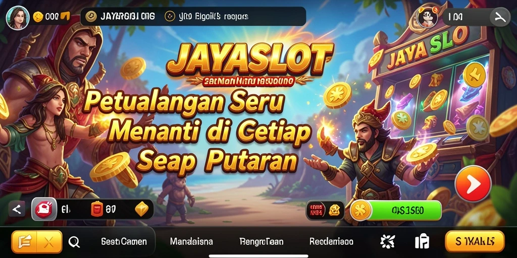 Gameplay petualangan seru di JAYASLOT dengan berbagai tantangan menarik.