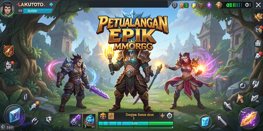 Screenshot gameplay <strong>LAKUTOTO</strong> menunjukkan karakter beraksi dalam pertarungan epik.