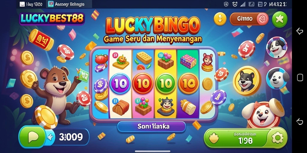 Tampilan gameplay LUCKYBEST88 yang menarik dan penuh warna.