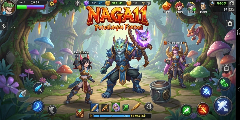 Tampilan gameplay <strong>NAGA11</strong> yang menampilkan aksi petualangan seru dan grafis menawan.