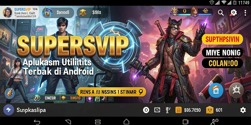 Tampilan antarmuka SUPERSVIP yang sederhana dan mudah digunakan.
