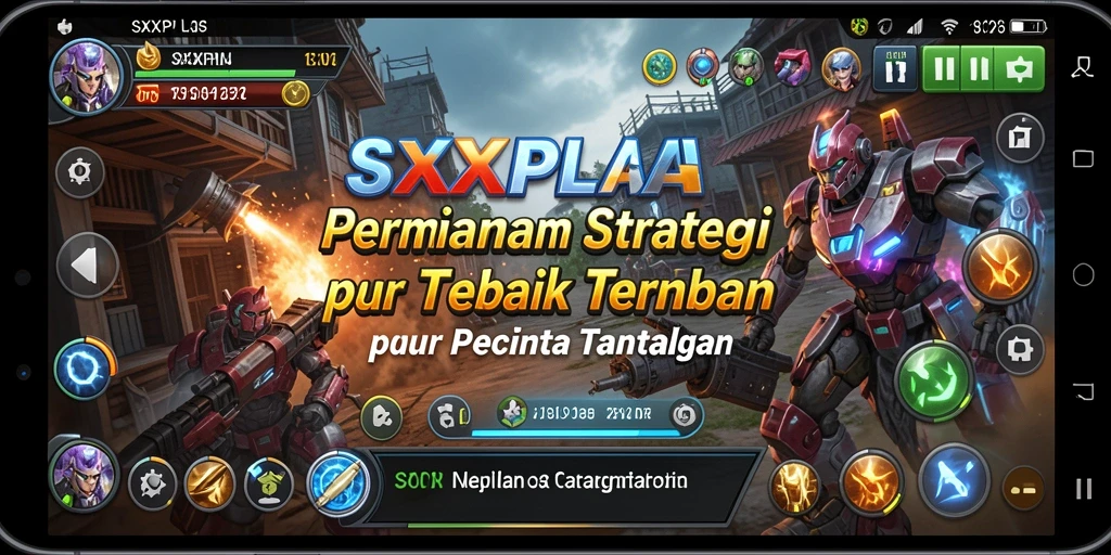 Tangkapan layar gameplay SXXPLAY menunjukkan pertarungan strategis yang mendebarkan.