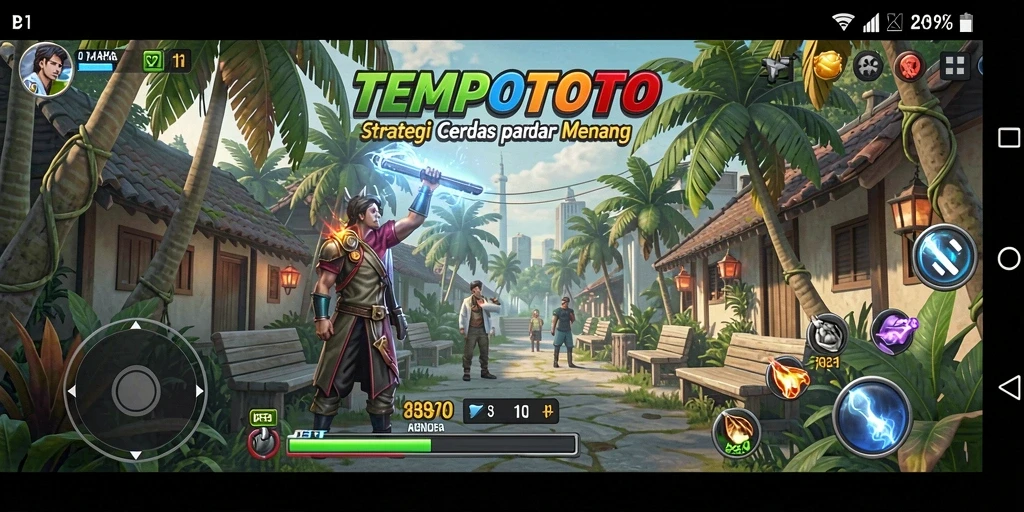 Tampilan gameplay TEMPOTOTO yang menegangkan dan strategis.