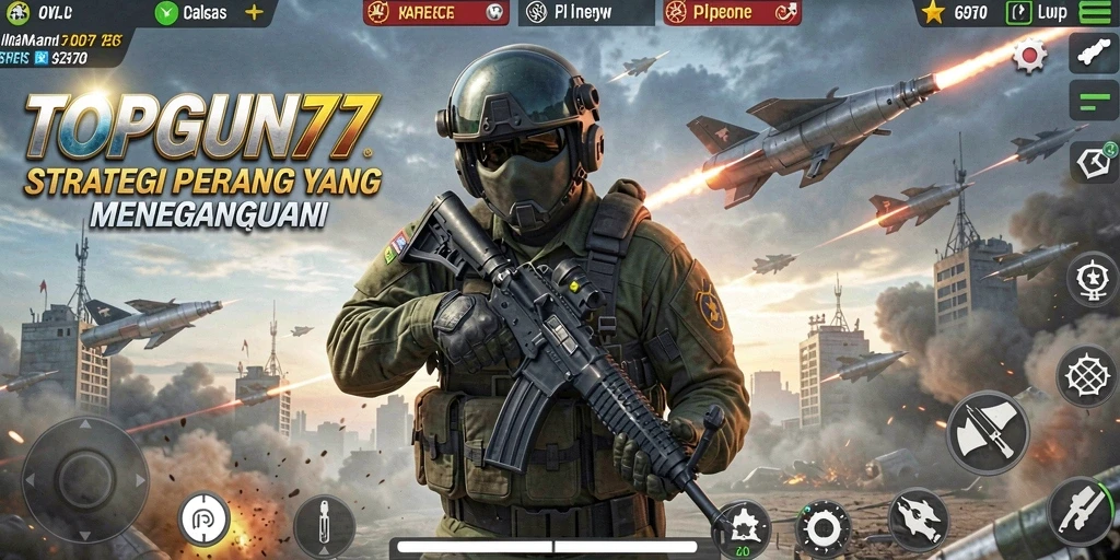Tampilan seru gameplay dari TOPGUN77 yang penuh strategi.